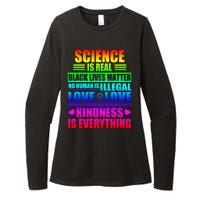 Science Is Real Black Lives Matter No Human Is Illegal Love Is Love Womens Righ Womens CVC Long Sleeve Shirt