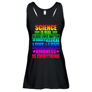 Science Is Real Black Lives Matter No Human Is Illegal Love Is Love Womens Righ Ladies Essential Flowy Tank