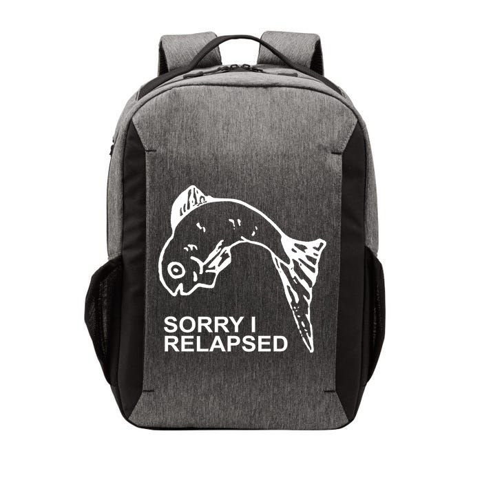 Sorry I Relapsed Funny Fish Fishing Vector Backpack
