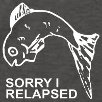 Sorry I Relapsed Funny Fish Fishing Vector Backpack