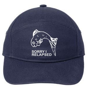 Sorry I Relapsed Funny Fish Fishing 7-Panel Snapback Hat