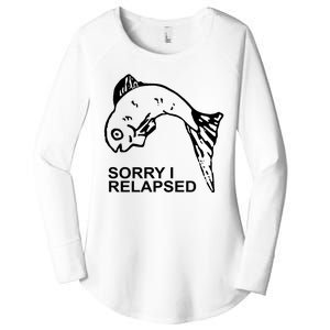 Sorry I Relapsed Funny Fish Fishing Women's Perfect Tri Tunic Long Sleeve Shirt