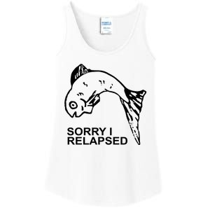 Sorry I Relapsed Funny Fish Fishing Ladies Essential Tank