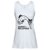 Sorry I Relapsed Funny Fish Fishing Ladies Essential Flowy Tank