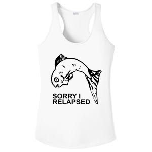 Sorry I Relapsed Funny Fish Fishing Ladies PosiCharge Competitor Racerback Tank