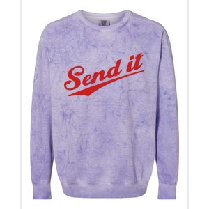 Sent It Red Logo Colorblast Crewneck Sweatshirt