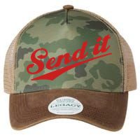 Sent It Red Logo Legacy Tie Dye Trucker Hat