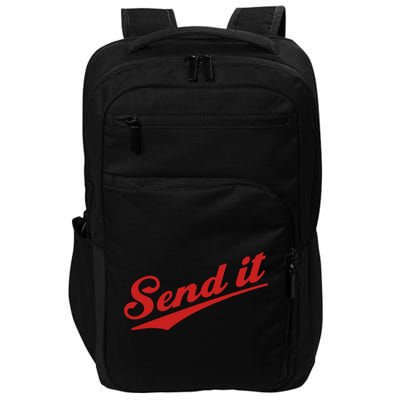 Sent It Red Logo Impact Tech Backpack