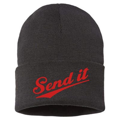 Sent It Red Logo Sustainable Knit Beanie