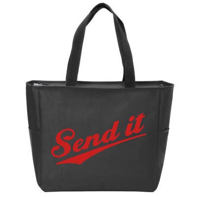 Sent It Red Logo Zip Tote Bag