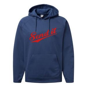 Sent It Red Logo Performance Fleece Hoodie