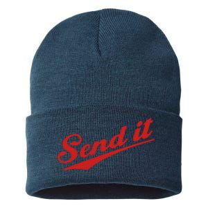 Sent It Red Logo Sustainable Knit Beanie