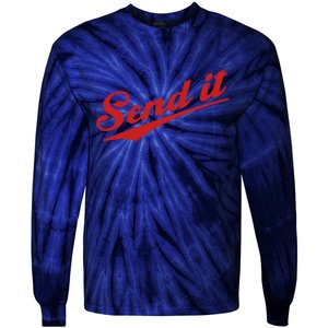 Sent It Red Logo Tie-Dye Long Sleeve Shirt