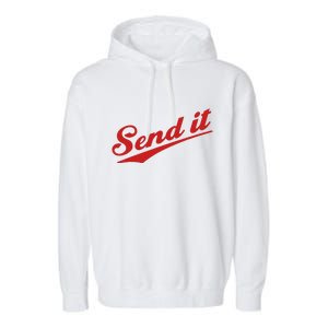 Sent It Red Logo Garment-Dyed Fleece Hoodie