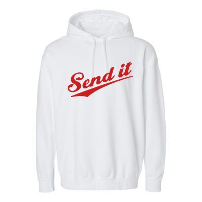 Sent It Red Logo Garment-Dyed Fleece Hoodie