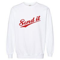 Sent It Red Logo Garment-Dyed Sweatshirt