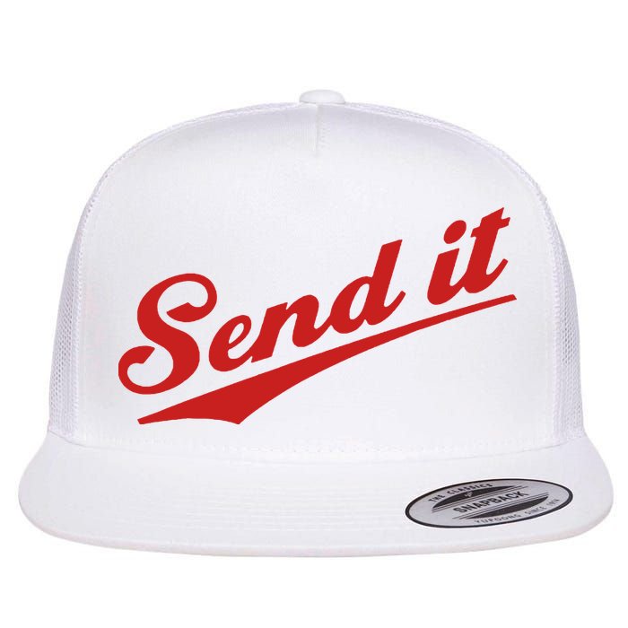 Sent It Red Logo Flat Bill Trucker Hat