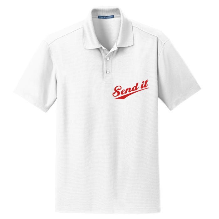 Sent It Red Logo Dry Zone Grid Polo