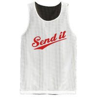 Sent It Red Logo Mesh Reversible Basketball Jersey Tank