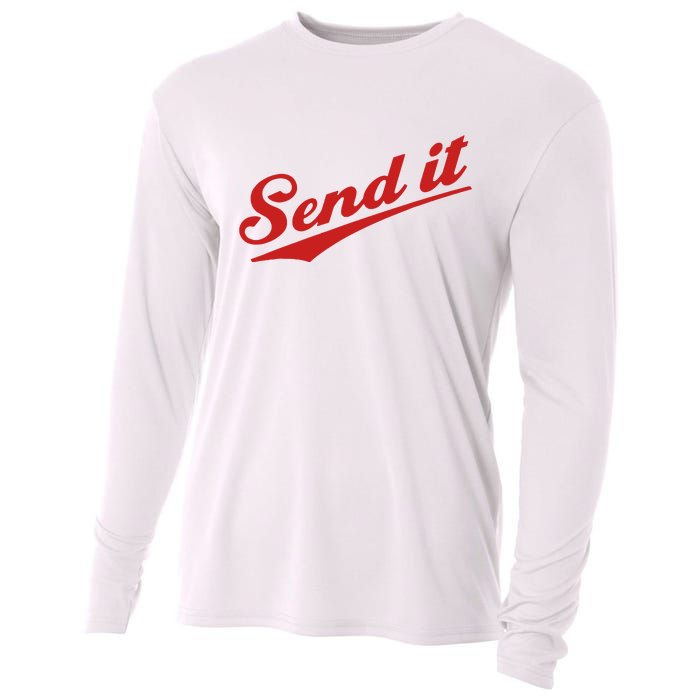 Sent It Red Logo Cooling Performance Long Sleeve Crew