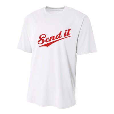 Sent It Red Logo Youth Performance Sprint T-Shirt