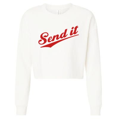 Sent It Red Logo Cropped Pullover Crew