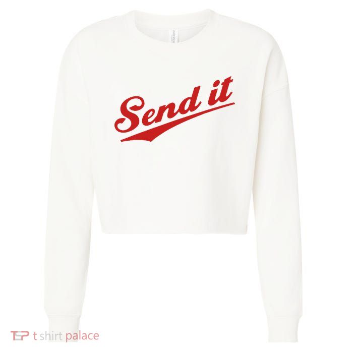 Sent It Red Logo Cropped Pullover Crew