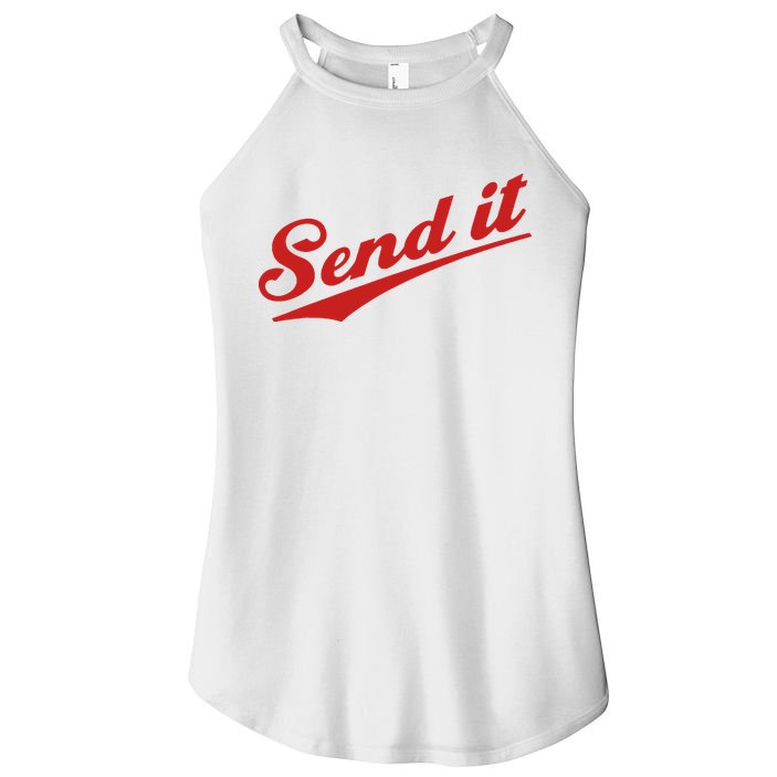 Sent It Red Logo Women's Perfect Tri Rocker Tank