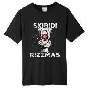 Skib Idi Rizzmas Funny Toilet Santa White Elephant Christmas Tall Fusion ChromaSoft Performance T-Shirt