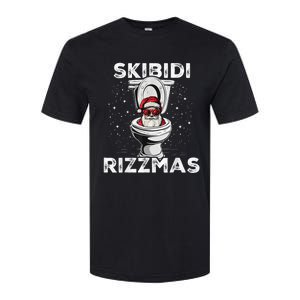 Skib Idi Rizzmas Funny Toilet Santa White Elephant Christmas Softstyle CVC T-Shirt