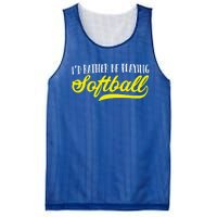 Softball I'd Rather Be Playing Softball Gift Mesh Reversible Basketball Jersey Tank