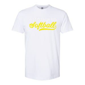 Softball I'd Rather Be Playing Softball Gift Softstyle CVC T-Shirt