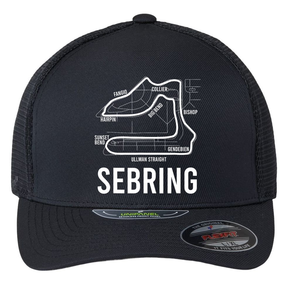 Sebring International Raceway Motorsport Vintage Flexfit Unipanel Trucker Cap