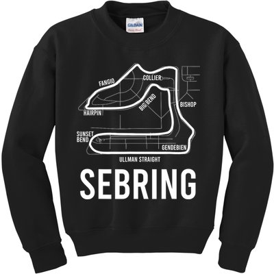 Sebring International Raceway Motorsport Vintage Kids Sweatshirt