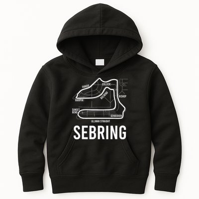 Sebring International Raceway Motorsport Vintage Kids Hoodie