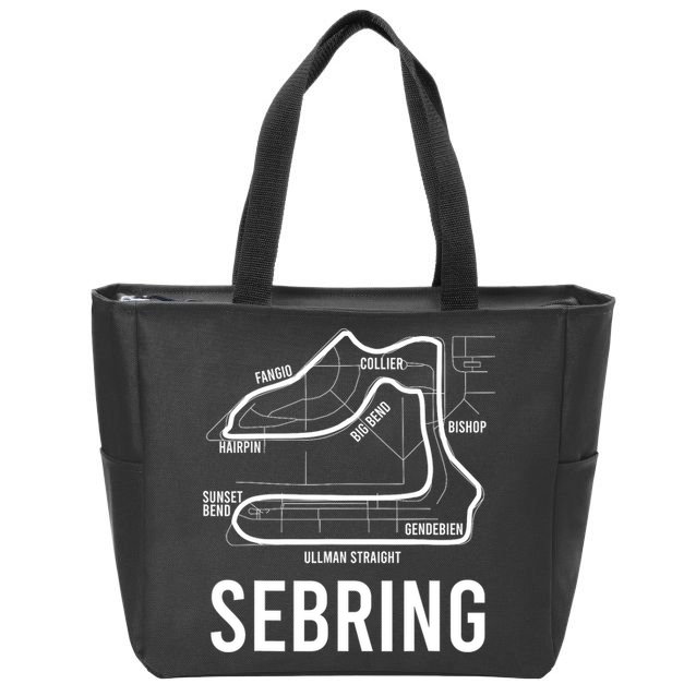 Sebring International Raceway Motorsport Vintage Zip Tote Bag