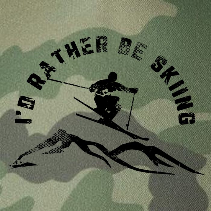 Skier I'd Rather Be Skiing Ski T Legacy Tie Dye Trucker Hat