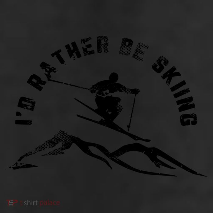 Skier I'd Rather Be Skiing Ski T 11oz C Handle Ceramic Mug