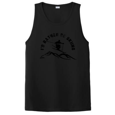 Skier I'd Rather Be Skiing Ski T PosiCharge Competitor Tank