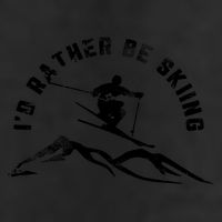 Skier I'd Rather Be Skiing Ski T Golf Towel