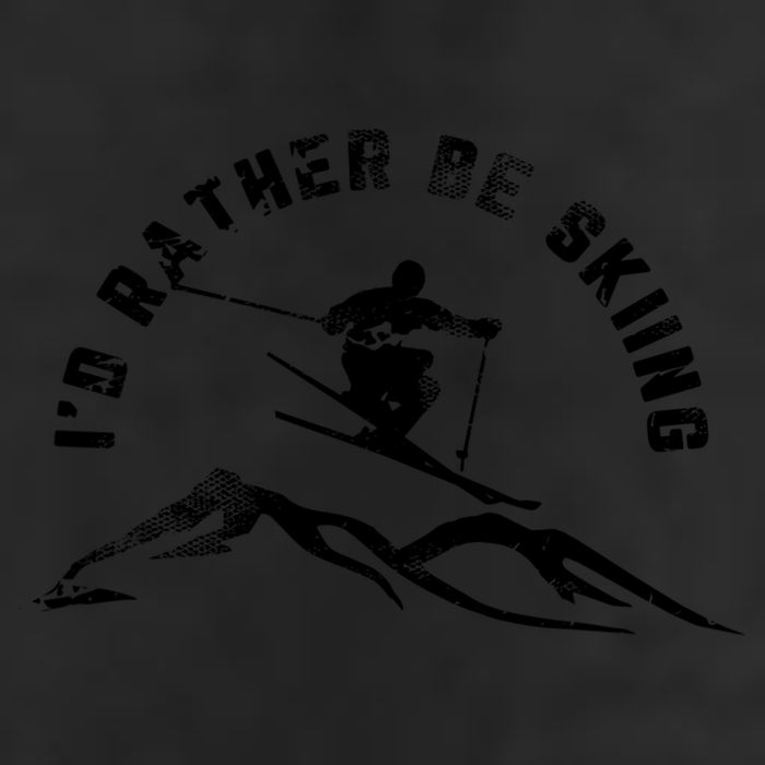 Skier I'd Rather Be Skiing Ski T Golf Towel