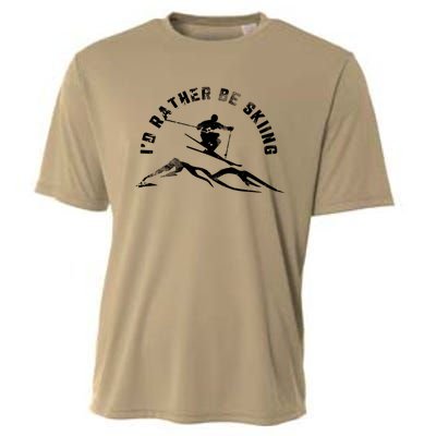 Skier I'd Rather Be Skiing Ski T Cooling Performance Crew T-Shirt