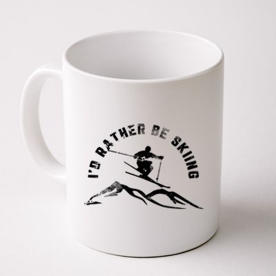 Skier I'd Rather Be Skiing Ski T Coffee Mug