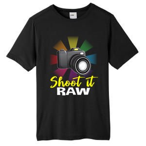 Shoot It Raw Photographer Joke Camera Photographing Funny Gift Tall Fusion ChromaSoft Performance T-Shirt