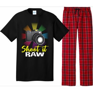 Shoot It Raw Photographer Joke Camera Photographing Funny Gift Pajama Set