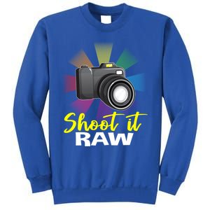 Shoot It Raw Photographer Joke Camera Photographing Funny Gift Sweatshirt