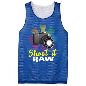 Shoot It Raw Photographer Joke Camera Photographing Funny Gift Mesh Reversible Basketball Jersey Tank