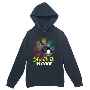 Shoot It Raw Photographer Joke Camera Photographing Funny Gift Urban Pullover Hoodie