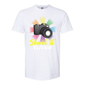 Shoot It Raw Photographer Joke Camera Photographing Funny Gift Softstyle CVC T-Shirt