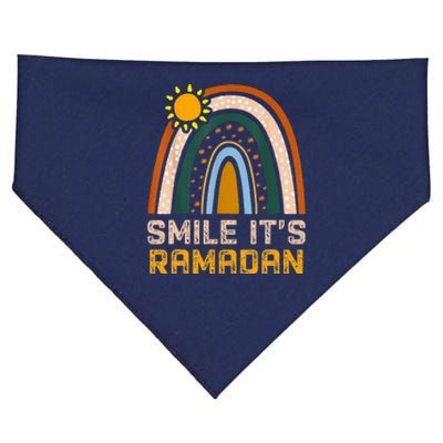 Smile Its Ramadan Muslim Eid Mubarak Islamic Ramadan USA-Made Doggie Bandana